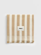 Tekla - Beach Towel in Almond Stripes