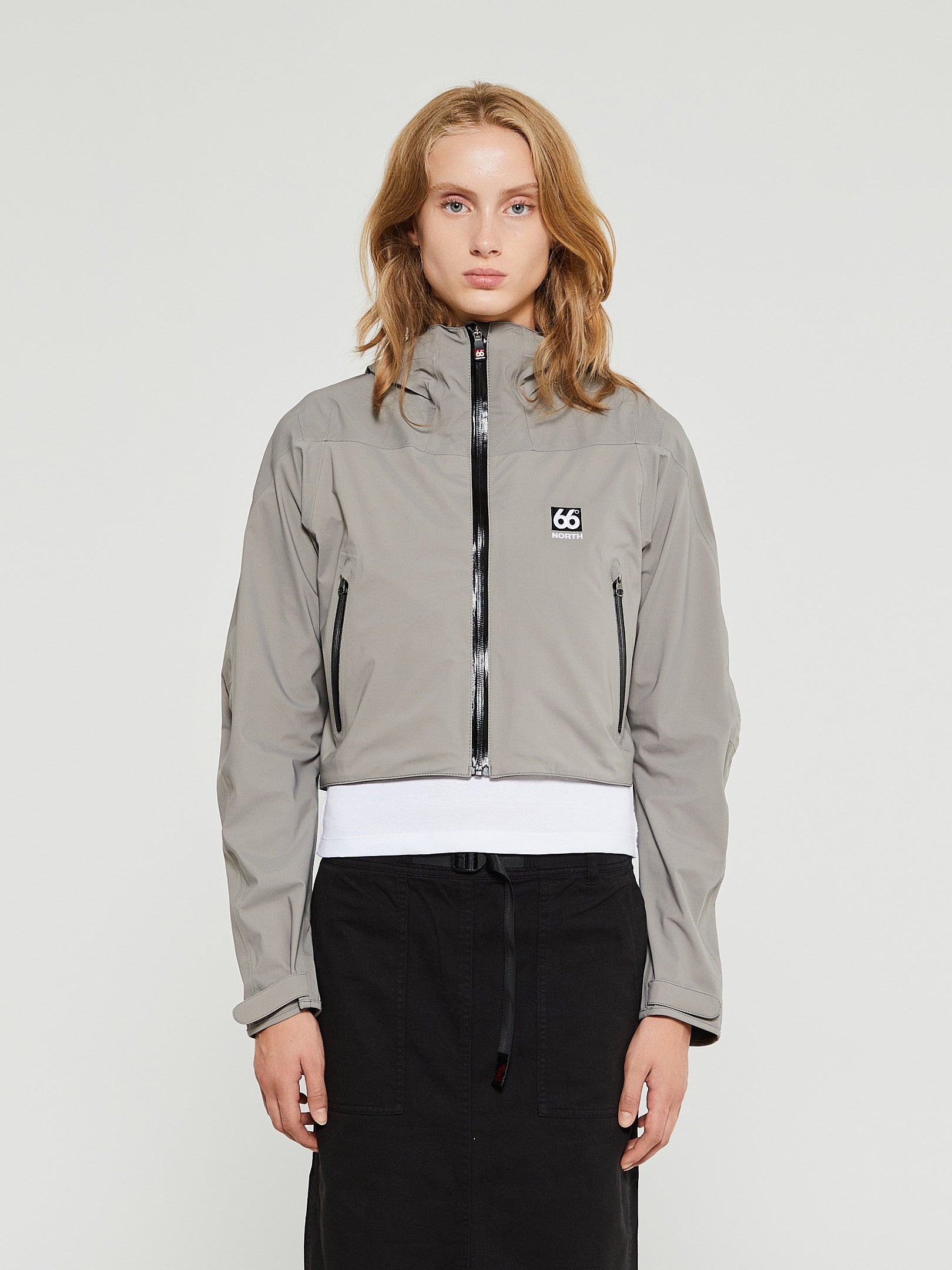 66 NORTH - Snaefell W Cropped Neoshell Jacket in Solid Grey
