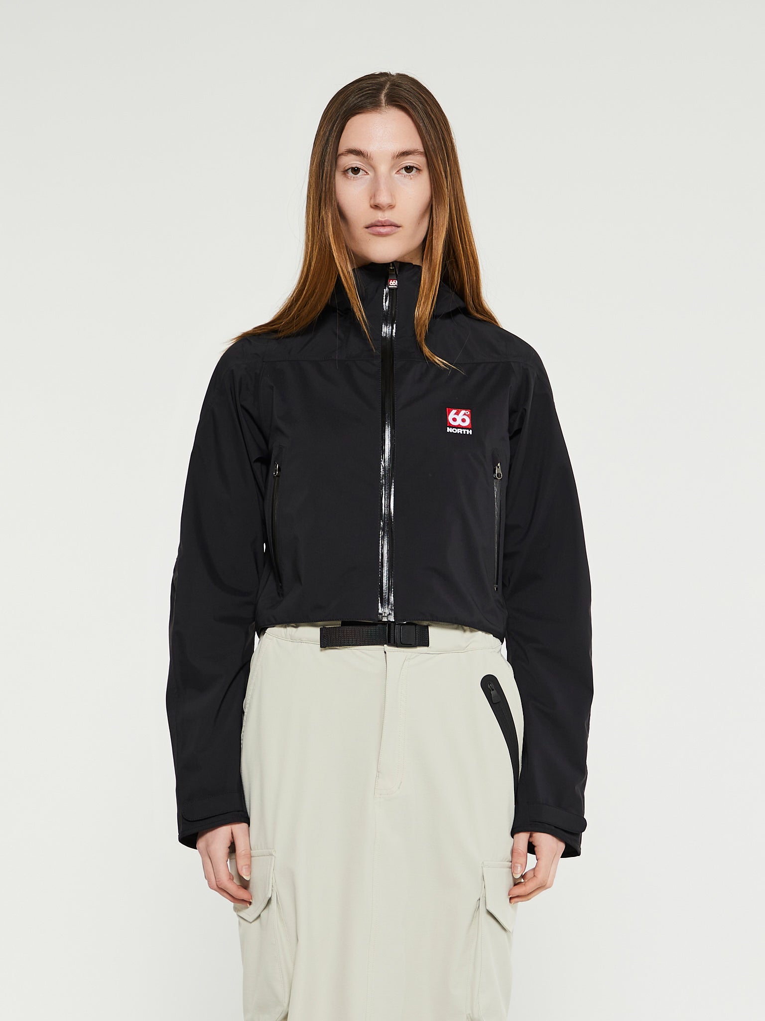 66North - Snaefell W Cropped Neoshell Jacket in Black