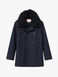 AF Agger - Hainsworth Wool Pea Coat in Navy