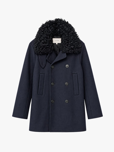 AF Agger - Hainsworth Wool Pea Coat in Navy