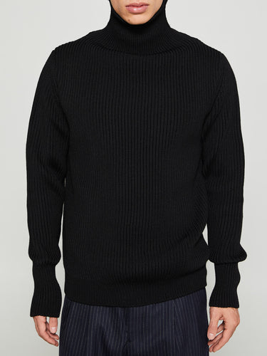 Andersen-Andersen - Navy Turtleneck in Black