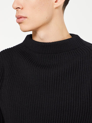 Andersen-Andersen - Navy Crewneck in Black