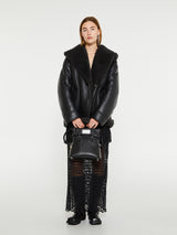 Acne Studios - Leather Shearling Jacket in Black