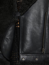 Acne Studios - Leather Shearling Jacket in Black
