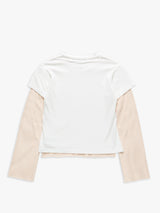 Acne Studios - Layered Mesh T shirt in Off-White