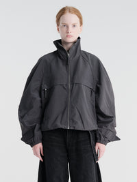Acne Studios - Nylon Logo Jacket in Steel Grey
