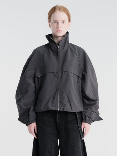 Acne Studios - Nylon Logo Jacket in Steel Grey
