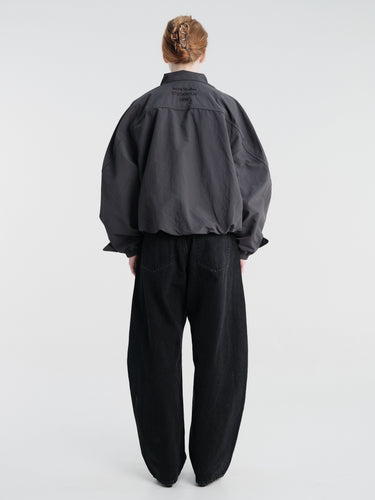 Acne Studios - Nylon Logo Jacket in Steel Grey