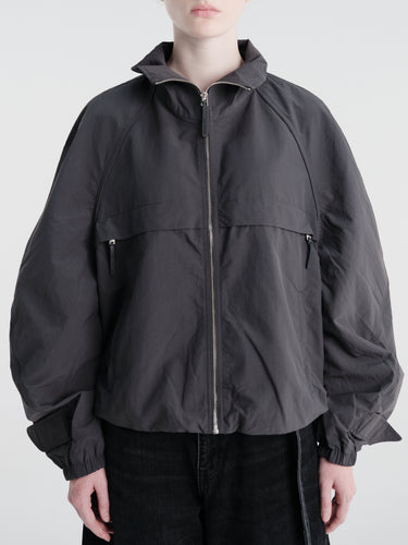 Acne Studios - Nylon Logo Jacket in Steel Grey