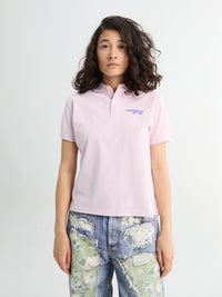 Acne Studios - Logo Polo T-shirt in Pale Pink