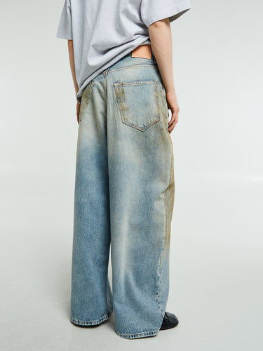Acne Studios - 2023F Super Baggy Fit Jeans in Penicillin
