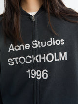 Acne Studios - Logo Zip Sweatshirt in Black