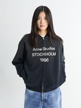 Acne Studios - Logo Zip Sweatshirt in Black
