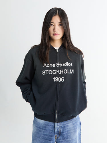 Acne Studios - Logo Zip Sweatshirt in Black