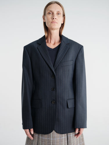 Acne Studios - Rw-Wn-Suit000060 in Black/Teal Blue