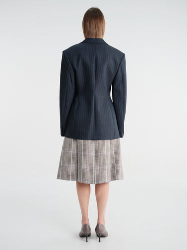Acne Studios - Rw-Wn-Suit000060 in Black/Teal Blue