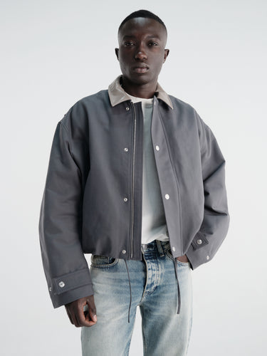 Acne Studios - Opado Double Cotton Satin Jacket in Carbon Grey