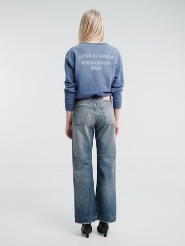 Acne Studios - Sprayed Logo Sweatshirt in Navy