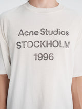 Acne Studios - Relaxed Fit Logo T-Shirt in Dusty White