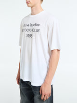 Acne Studios - Relaxed Fit Logo T-Shirt in Dusty White