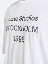 Acne Studios - Relaxed Fit Logo T-Shirt in Dusty White