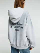 Acne Studios - Logo Hooded Sweater in Pale Grey Melange