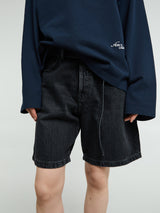 Acne Studios - Loose Fit Denim Shorts in Black