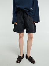 Acne Studios - Loose Fit Denim Shorts in Black