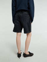 Acne Studios - Loose Fit Denim Shorts in Black