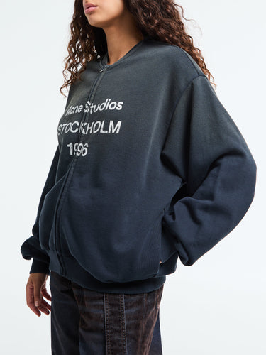Acne Studios - Zip Sweater Logo in Black