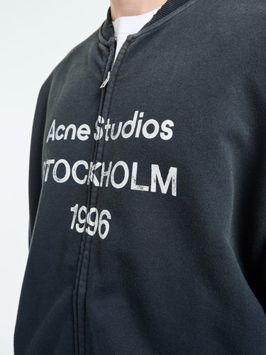 Acne Studios - Zip Sweater Logo in Black