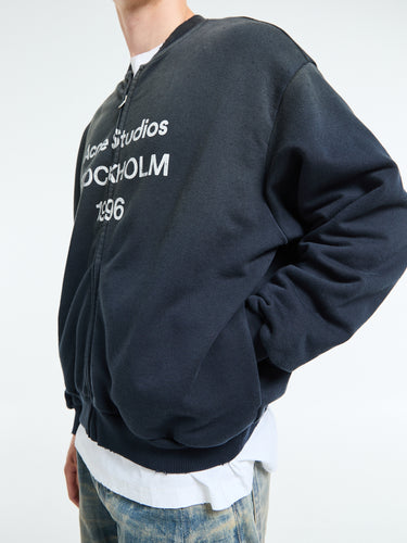Acne Studios - Zip Sweater Logo in Black