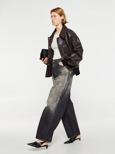 Acne Studios - 2023F Super Baggy Fit Jeans in Black Trafalgar
