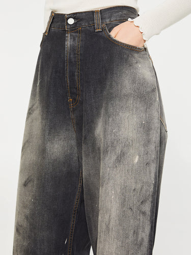 Acne Studios - 2023F Super Baggy Fit Jeans in Black Trafalgar