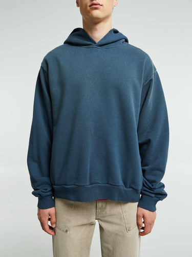 Acne Studios - Logo Hooded Sweater in Deep Blue
