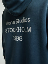 Acne Studios - Logo Hooded Sweater in Deep Blue