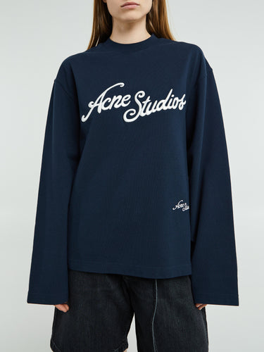 Acne Studios - Logo Crewneck in Deep Blue