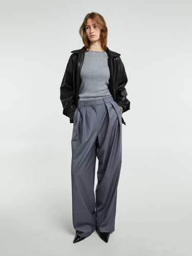 The Frankie Shop - Ripley Pleated Trousers in Grey