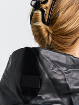 Acne Studios - Hooded Faux Leather Jacket in Black