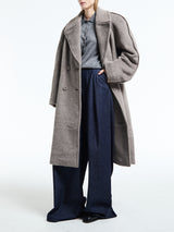 Acne Studios - Double-Breasted Wool Coat in Warm Grey Melange