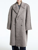 Acne Studios - Double-Breasted Wool Coat in Warm Grey Melange
