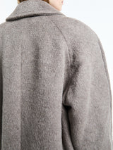 Acne Studios - Double-Breasted Wool Coat in Warm Grey Melange
