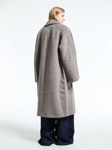 Acne Studios - Double-Breasted Wool Coat in Warm Grey Melange