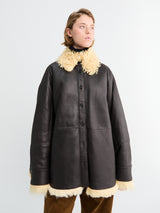 Acne Studios - Jacket in Coffee Brown and Pale Yellow