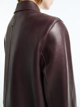 Acne Studios - FN WN Leather Coat in Chocolate Brown