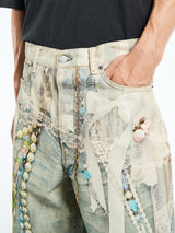 Acne Studios - Jeans in White and Blue Print
