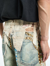 Acne Studios - Jeans in White and Blue Print