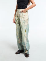 Acne Studios - Jeans in White and Blue Print