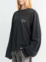 Acne Studios - Longsleeved Logo T-Shirt in Faded Black